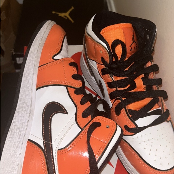 Jordan Kids' Bold Orange and White Sneakers
